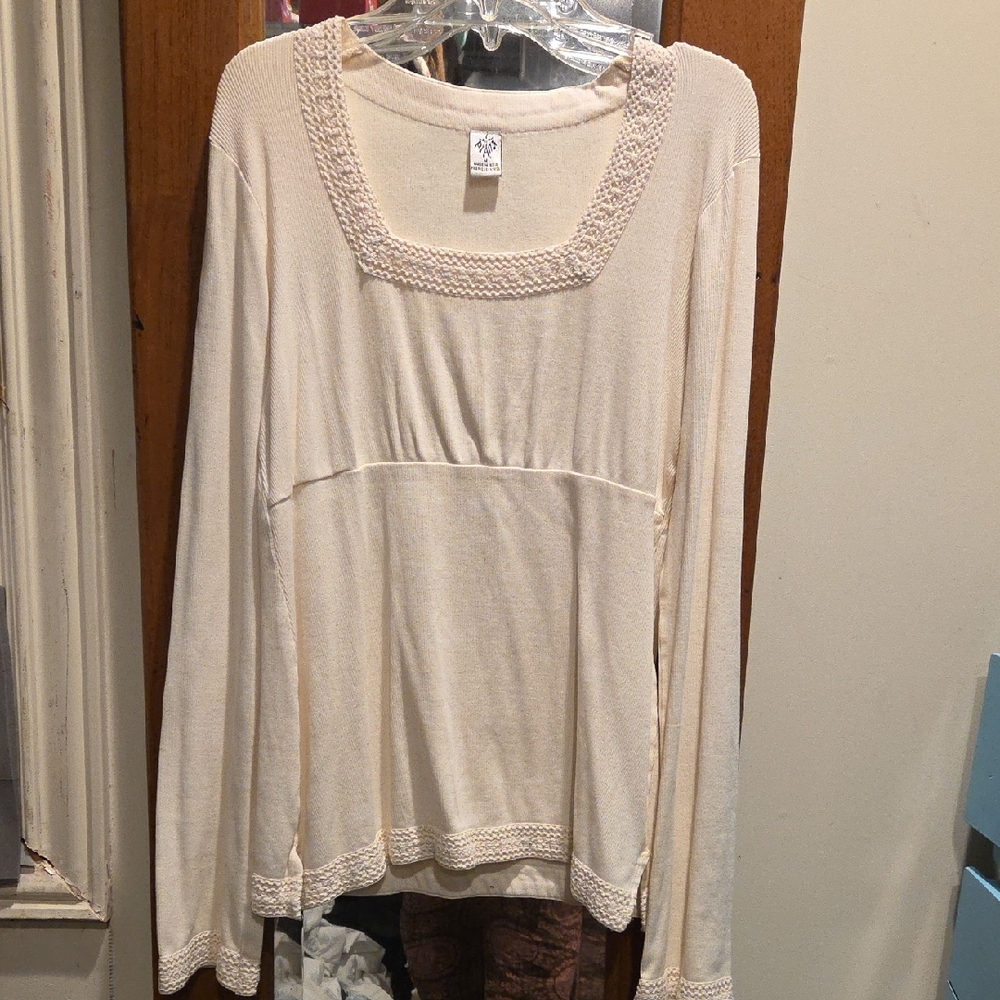 Prana Cream Long Sleeve Women's Top